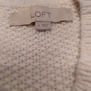 Loft Cream Colored sweater  size Med